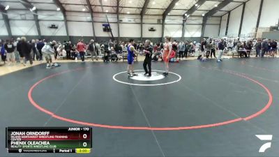 170 lbs Champ. Round 2 - Jonah Orndorff, Inland Northwest Wrestling Training Center vs Phenix Oleachea, Reality Sports Wrestling Club