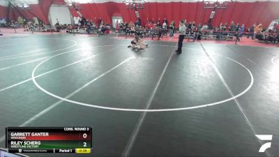 113 lbs Cons. Round 3 - Riley Scherg, Wrestling Factory vs Garrett Ganter, Wisconsin