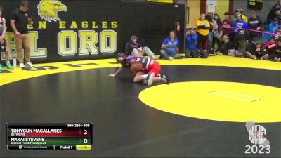 108 lbs Champ. Round 1 - TomyGun Magallanes, Dethrone vs Makai Stevens, Durham Wrestling Club