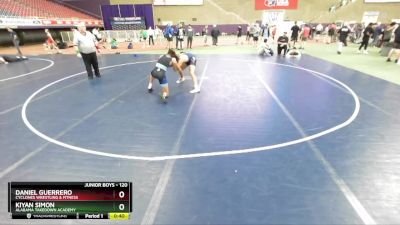 120 lbs Cons. Round 5 - Kiyan Simon, Alabama Takedown Academy vs Daniel Guerrero, Cyclones Wrestling & Fitness