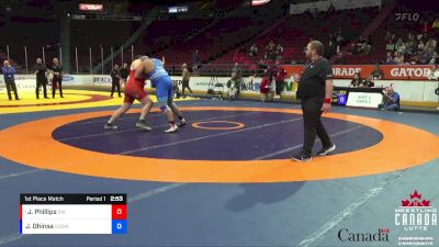 130kg 1st Place Match - Jacob Phillips, Saskatoon WC vs Jorawar Dhinsa, Guru Gobind Singh WC