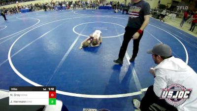 61 lbs Semifinal - Nolan Gray, North Desoto Wrestling Academy vs Jackson Hermann, Greater Heights Wrestling