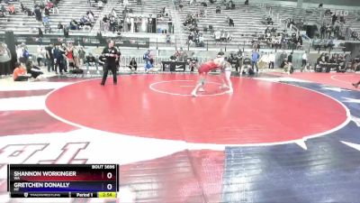 72 lbs Semifinal - Shannon Workinger, WA vs Gretchen Donally, MT