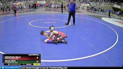 67 lbs Quarterfinal - Jonathan Sells, Salem Elite Mat Club vs Devin Frye, La Grande Mat Club