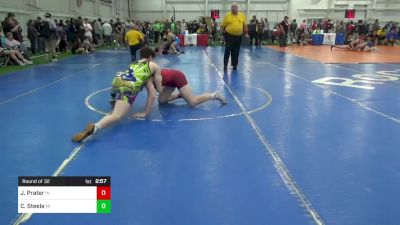 C-160 lbs Round Of 32 - Jaxsin Prater, IN vs Caleb Steele, MI