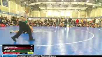 195 lbs Round 2 (4 Team) - Cale Metzler, Noblesville vs Nate Morawska, Avon