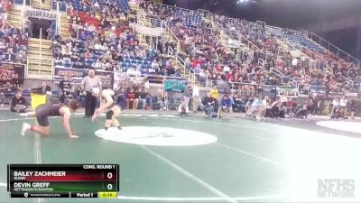 160 lbs Cons. Round 1 - Devin Greff, Hettinger/Scranton vs Bailey Zachmeier, Rugby