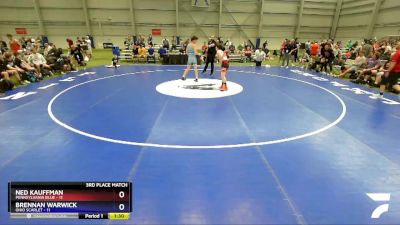 138 lbs Placement Matches (8 Team) - Ned Kauffman, Pennsylvania Blue vs Brennan Warwick, Ohio Scarlet