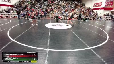 144 lbs Quarterfinal - Antonio Avila, Thunder Basin vs Brayden Torstenbo, Rawlins