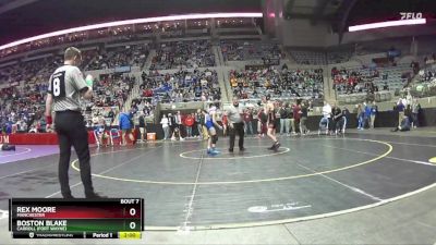 106 lbs Champ. Round 1 - Rex Moore, Manchester vs Boston Blake, Carroll (Fort Wayne)