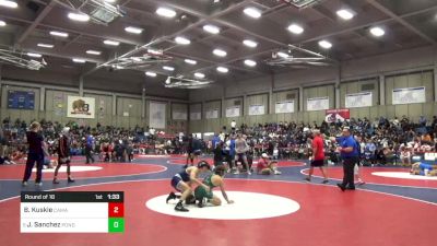 120 lbs Round Of 16 - Brayden Kuskie, Camarillo vs Julian Sanchez, Ponderosa