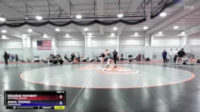 170 lbs Cons. Round 1 - Emma Thomas, Lindenwood vs Desarae Matheny, Southern Oregon