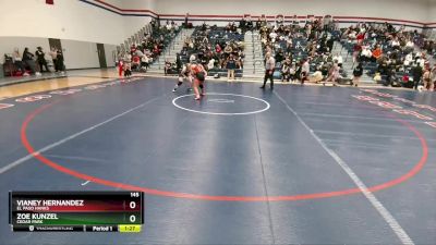 145 lbs Cons. Round 1 - Vianey Hernandez, El Paso Hanks vs Zoe Kunzel, Cedar Park