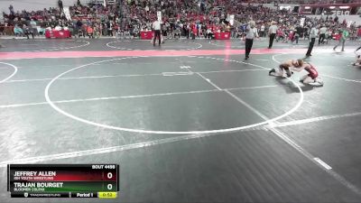 78 lbs Quarterfinal - Jeffrey Allen, IGH Youth Wrestling vs Trajan Bourget, Bloomer Colfax