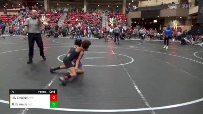 73 lbs Quarterfinal - Ezekiel Smalley, Open Mats Wrestling Club vs Ryker Granado, Thunderbird Wrestling Club