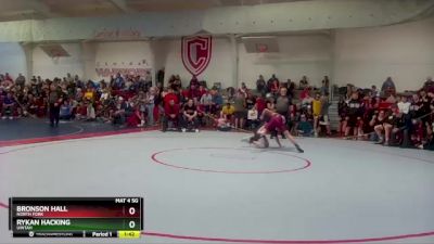 120 lbs Champ. Round 2 - Rykan Hacking, Uintah vs Bronson Hall, North Fork