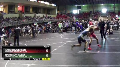 125 lbs Champ. Round 1 - Tate Brodersen, Randolph Wrestling Club vs Harrison Alley, Lincoln Squires Wrestling Club