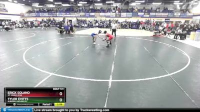 133 lbs Cons. Round 3 - Tyler Evitts, Aurora Universtiy vs Erick Solano, St. Johns (MN)