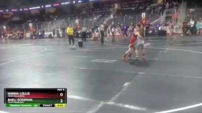 55 lbs Quarterfinal - Hanna Lollis, Team Oklahoma vs Baeli Gossman, Team Nebraska