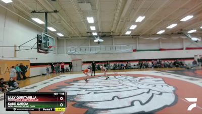 106 lbs Round 3 - Kade Garcia, Worland Wrestling Club vs Lilly Quintanilla, Thermopolis Wrestling Club