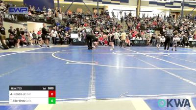 46 lbs Quarterfinal - Jose Rosas Jr., OKC Saints Wrestling vs Teagen Martinez, Carl Albert Little League