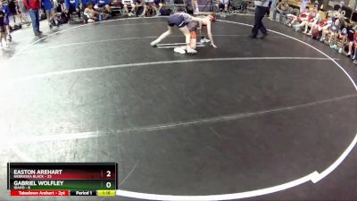 80 lbs Round 1 (6 Team) - Easton Arehart, Nebraska Black vs Gabriel Wolfley, Idaho