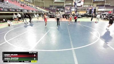 130 lbs Quarterfinal - Naima Ghaffar, M3 Wrestling Academy vs Emery Wilson, Mayhem WC