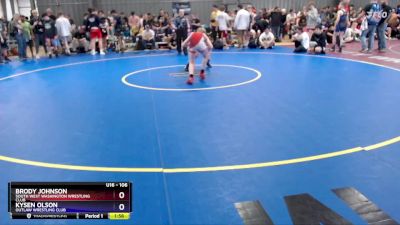 106 lbs Cons. Round 2 - Brody Johnson, South West Washington Wrestling Club vs Kysen Olson, Outlaw Wrestling Club