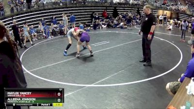 107 lbs Finals (8 Team) - Alleena Johnson, Minnesota Storm Blue vs Maylee Yancey, Oregon Girls