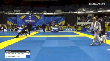 LUIS FELIPE NINJA DE MORAES PINT vs RENE EDUARDO LOPEZ 2021 World Jiu-Jitsu IBJJF Championship