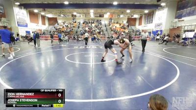 160 lbs Semifinal - Joseph Stevenson, Hesperia vs Zion Hernandez, Corona Del Mar