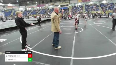 77 lbs Final - Braden Thompson, Colorado Outlaws vs Colt Bartel, Durango Wrestling Club