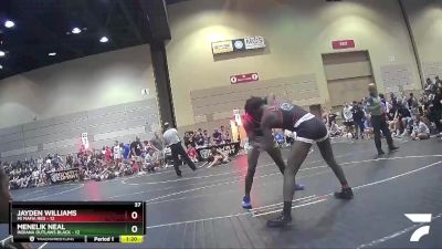 155 lbs Round 1 (6 Team) - Menelik Neal, Indiana Outlaws Black vs Jayden Williams, Mi Mafia Red