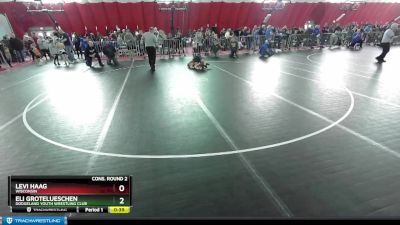 84 lbs Cons. Round 2 - Eli Grotelueschen, Dodgeland Youth Wrestling Club vs Levi Haag, Wisconsin