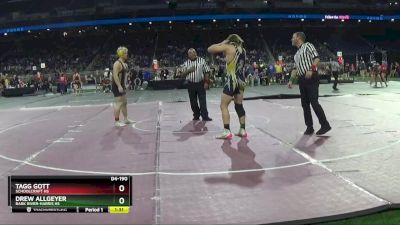 D4-190 lbs Semifinal - Drew Allgeyer, Bark River-Harris HS vs Tagg Gott, Schoolcraft HS