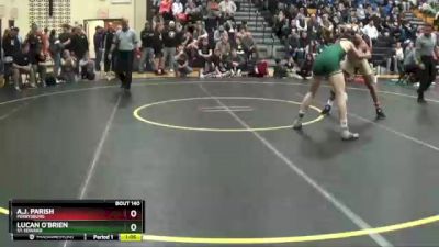 144 lbs Quarterfinal - A.J. Parish, Perrysburg vs Lucan O`Brien, St. Edward