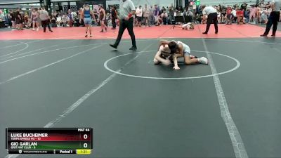 84 lbs Round 5 (10 Team) - Luke Bucheimer, Terps Xpress MS vs Gio Garlan, Grit Mat Club