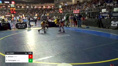 82 lbs Round Of 16 - Zander Wilson, Northern Tioga vs Salavatore Colangelo, Franklin Regional