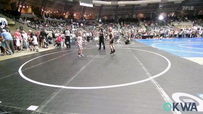 55 lbs Semifinal - Hailen Hiner, Pawnee Peewee Wrestling vs Jaxon Huffman, Tulsa Blue T Panthers