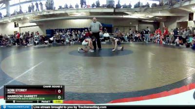 86 lbs Champ. Round 2 - Kobi Storey, Indiana vs Harrison Garrett, Bloomington South Wrestling Club