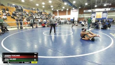 144 lbs Quarterfinal - Joseph Toscano, Buchanan vs Josh Valdez, Servite