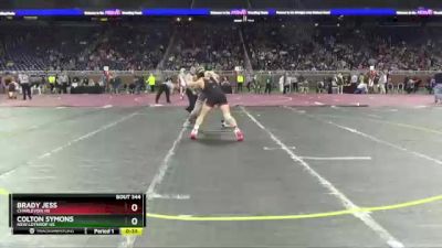 D4-175 lbs Cons. Semi - Colton Symons, New Lothrop HS vs Brady Jess, Charlevoix HS