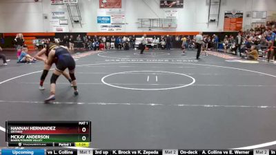 135 lbs Semifinal - McKay Anderson, Baker/Powder Valley vs Hannah Hernandez, Ontario