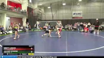 80 lbs Quarterfinals (8 Team) - Hayden Schwab, Iowa Black vs Brett Larson, Nebraska Silver