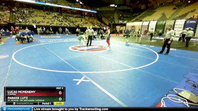 106 Class 2 lbs Quarterfinal - Lucas Mcmenemy, Clinton vs Parker Lutz, St. Michael The Archangel Catholic