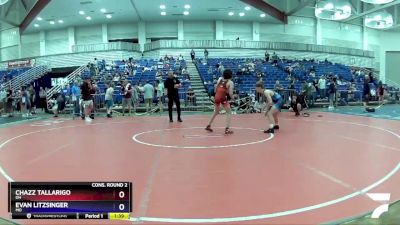 106 lbs Cons. Round 2 - Chazz Tallarigo, OH vs Evan Litzsinger, MO