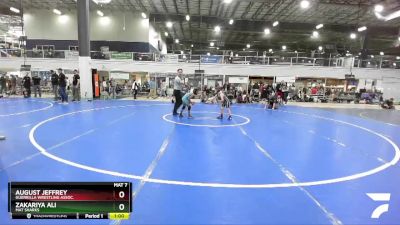 66 lbs 3rd Place Match - August Jeffrey, Guerrilla Wrestling Assoc. vs Zakariya Ali, Mat Sharks