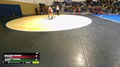 165 lbs Cons. Round 3 - Brayden Giddens, Mt. Spokane vs Robert Warren, Newport