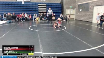 43 lbs Cons. Round 2 - Luke Jones, Emmett Wrestling Club vs Dallas Andrade, 208 Badgers