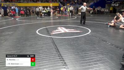 80 lbs Consi Of 16 #1 - Blake Rowles, Clearfield vs Ryder Kleinman, Montoursville